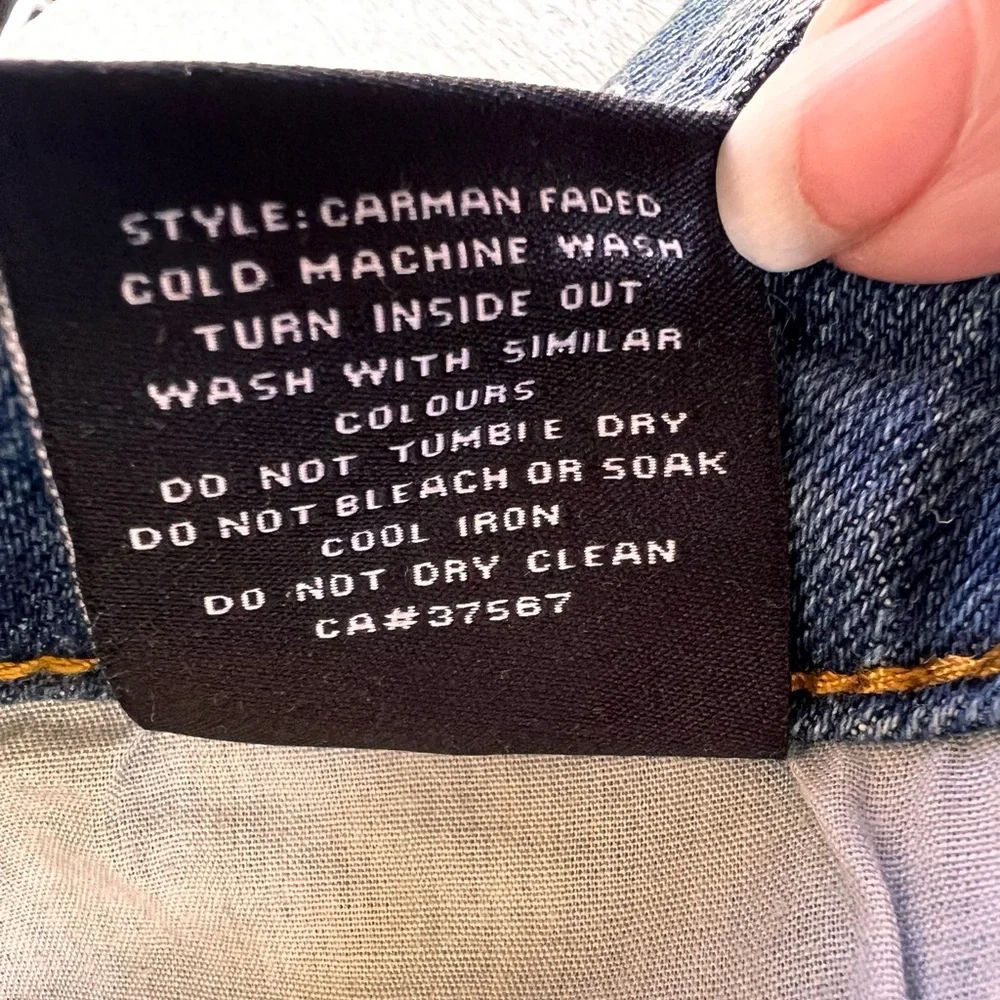 American Tall Jeans Mens Sz  32x37 Carmen Faded Mid Rise Tapered Stretch Denim